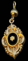 Auktion 375<br>kl. Biedermeier-Anh&auml;nger, Silber-835-, vergoldet, H-4,5 cm