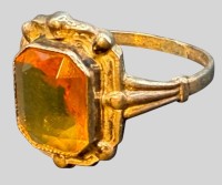Auktion 375<br>M&auml;dchenring -800- mit gelben Stein, RG 50, 1,82 gr