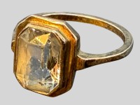 Auktion 375<br>M&auml;dchenring, S-800- mit hellblauen Stein, vergoldet, RG 54, 2,73 gr.
