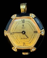 Auktion 375<br>6 eckige Damen Umh&auml;ngeuhr, Handaufzug, Swiss Made,  Werk steht, D-2,8 cm, optisch sehr gut