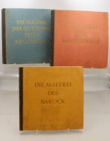 Auktion 375<br>3x div. Sammelalben &uuml;ber Malerei in versch, Epochen, kompl.