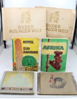 Auktion 375<br>6x div. Sammelalben, L&auml;nder und V&ouml;lker, wohl alle kompl, Altersspuren