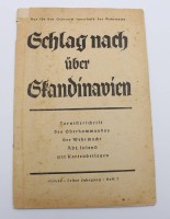 Auktion 375<br>Heft &bdquo;Schlag nach &uuml;ber Skandinavien&ldquo; , Tornisterschriften des Oberkommandos der Wehrmacht aus den Jahren 1939/1940, Altersspuren
