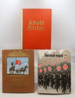 Auktion 375<br>3x Sammelalben aus der Zeit des 3. Reiches, Adolf Hitler kompl., Deutschland erwacht! ompl. Kampf ums 3. Reich nicht komplett