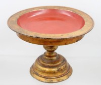 Auktion 375<br>Tafelaufsatz, Holz unter Farbe, ca. H-18,5cm D-26,5cm