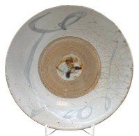 Auktion 375<br>China Schale, Ming Dynastie um 17.Jhd., Swatow Ware aus Zhangzhou, guter Zustand, H-3,5 cm, D-21 cm