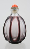 Auktion 375<br>antike chinesische Schnupftabakflasche, &uuml;berfangen, ca. H-6,5cm