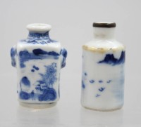 Auktion 375<br>zwei kleine, handbemalte chinesische Schnupftabakfl&auml;schchen, &auml;lter, ca. H-5cm