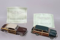 Auktion 375<br>2x Druckguss-Modellautos aus der Serie &bdquo;The Classic Cars of the Fifties&ldquo; von Franklin Mint, 1:43
