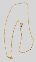 Auktion 375<br>feine Gold-750- Halskette, L-41 cm, 2,59 gr.