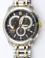 Auktion 375<br>Armbanduhr, Citizen Eco-Drive Chronograph, WR 100, Quarz, Werk l&auml;uft, Tragespuren, D-3,9cm