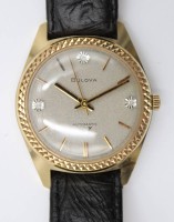 Auktion 375<br>vintage Bulova Automatik-Armbanduhr, Werk l&auml;uft, guter Zustand, ca. D-3,4cm