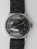Auktion 375<br>vintage Armbanduhr, Thiel, Handaufzug, Werk l&auml;uft, D-3cm, Alters-u. Tragespuren