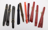 Auktion 375<br>Konvolut div. Leder-Armb&auml;nder f&uuml;r Damenuhren