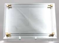 Auktion 375<br>Glastablett, neuzeitl., ca. H-4cm, 28 x 20cm