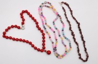 Auktion 375<br>3x div. Modeschmuck-Halsketten
