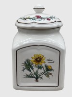 Auktion 375<br>Bonboniere Villeroy und Boch V &amp; B Botanica   Blumendekor H-22 cm , 13x13 cm
