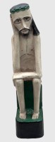Auktion 375<br>Holzschnitzerei, sitzender Mann,  Polen 1973,  H-34 cm