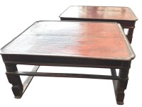 Auktion 375<br>2 niedrige Beistelltische, China, Gebrauchsspuren, H-26 cm, 50x38 cm, wohl um 1900
