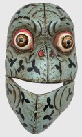 Auktion 375<br>Godogan (Froschk&ouml;nig) Maske, Bali, bemalt, 2 tg. mit beweglichen Unterkiefer, H-20 cm, B-15 cm