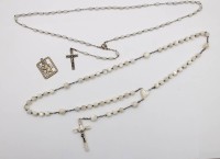 Auktion 375<br>2x antike Rosenkr&auml;nze sowie ein anh&auml;nger, Hld. Christopherus, 925er Silber