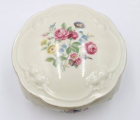 Auktion 375<br>runde Deckeldose, Rosenthal/Thomas, florales Dekor, H-7cm D-13cm