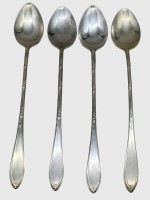Auktion 375<br>4 lange Cocktail-L&ouml;ffel "New England silver plate"