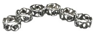 Auktion 375<br>6x kl. Serviettenringe Silber-835-, Rosenmuster, D-1,9 cm, 14 gr