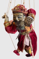 Auktion 375<br>Marionettenfigur, Burma, Ende 19./Anfang 20. Jahrhundert, H-ca. 60 cm, bespielt