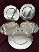 Auktion 375<br>5x Platzteller, versilbert, gute Erhaltung, ca. D-29cm