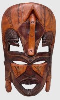 Auktion 375<br>Wandmaske "Jambo-Kenya-2003" beschriftet, 37x25 cm