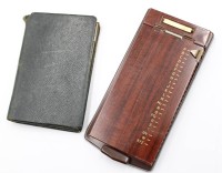 Auktion 375<br>Vintage-Telefonregister- und Adressfinder und  Taschenrechner Addiator Duplex, Altersspuren