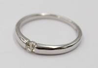 Auktion 375<br>375er WG-Ring mit kl. Brillant, ca. 0,16 Karat, 2,3gr., RG 55
