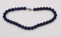 Auktion 375<br>Lapis-Halskette, ca. L-40cm