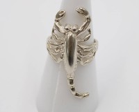 Auktion 375<br>fig&uuml;rl. 925er Silber-Ring, Skorpion, 6,5gr., RG 53