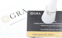 Auktion 375<br>925er Moissanite-Ring, ca. 1 Karat, gr. 1,7gr., RG 55, anbei GRA-Zertifikat