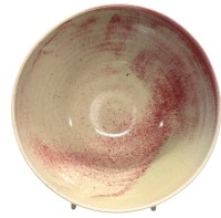 Auktion 375<br>Reisschale, leicht rot innen, H-7,5 cm, D-16 cm
