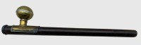 Auktion 375<br>antike Opiumpfeife ?, Messing/Holz, L-31,5 cm