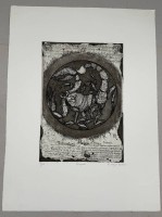 Auktion 375 / Los 5048 <br>Enzio Meyer-Borchert (1923-1995).grosse  Radierung mit dem Titel &bdquo;Skorpion&ldquo;  BG 53x39 cm