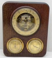Auktion 375<br>Wand-Wetterstation auf Holzbrett "Sundo" 27x22 cm