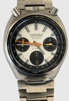 Auktion 375<br>Citizen Bullhead Automatic Chronograph Vintage Guter Zustand! Circa 1970 Ref. 67-9011, Uhrwerk l&auml;uft