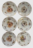 Auktion 375<br>6 Geb&auml;ckteller "Rosenthal" Sanssouci, D-15,5 cm