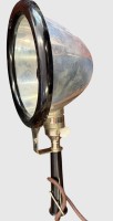 Auktion 375<br>Art Deco W&auml;rmelampe Rheotherm, Metall mit Stoffschnur und Porzellanschalter, wohl 40-er Jahre, H-ca. 35 cm, gut erhalten, verstaubt