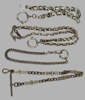 Auktion 375<br>4x versilberte Uhrenketten