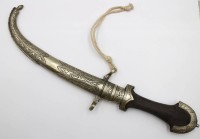Auktion 376<br>marokkanischer Koummya, traditioneller nordafrikanischen Krummdolch, ca. L-39,5cm