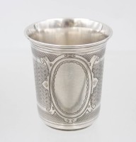 Auktion 376<br>sch&ouml;ner 800er Silberbecher, um 1900, 34,7gr., ca. H-6,5cm