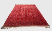 Auktion 376<br>Antiker Afghanischer Bokhara Bashiri Teppich, 215x322 cm, gut erhalten
