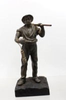 Auktion 376<br>Metallfigur eines Bergmannes, ca. H-21cm