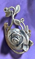 Auktion 376<br>Silberring mit Rosenmuster-925-, RG 60, 8,07 gr