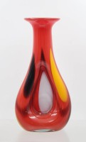 Multicoloured art glass vase, H approx. 27.5 cm